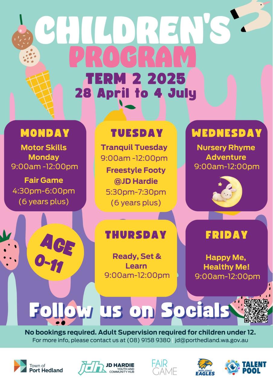 Children's Program - Term 2 » Town of Port Hedland