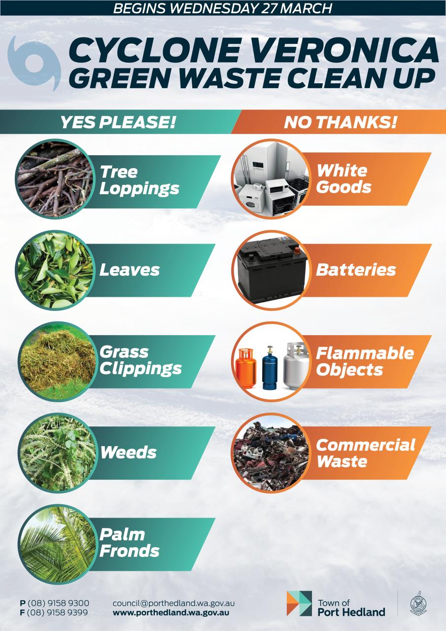 News Story - Cyclone Veronica Green Waste Clean Up » Town of Port Hedland