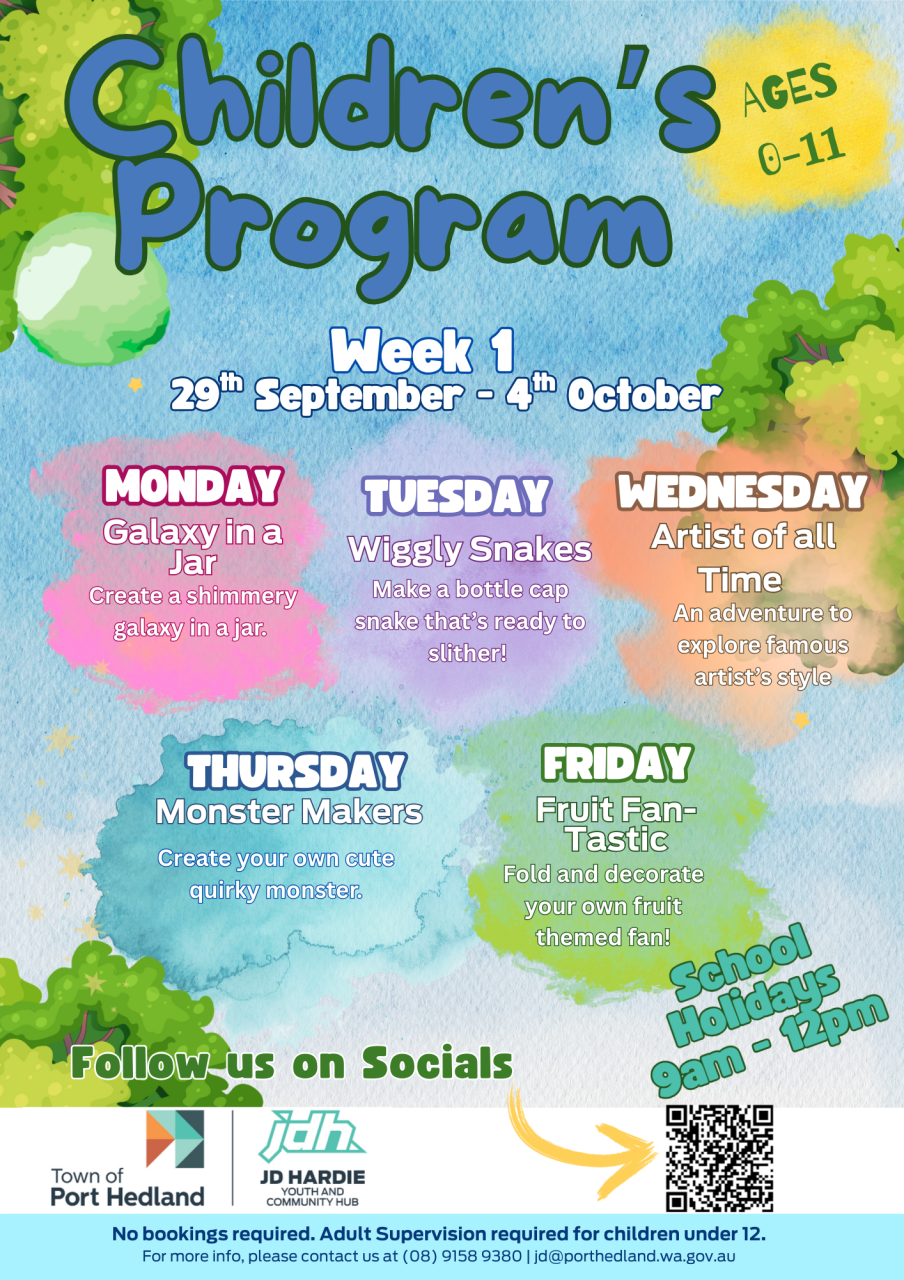 School Holidays - Week One!