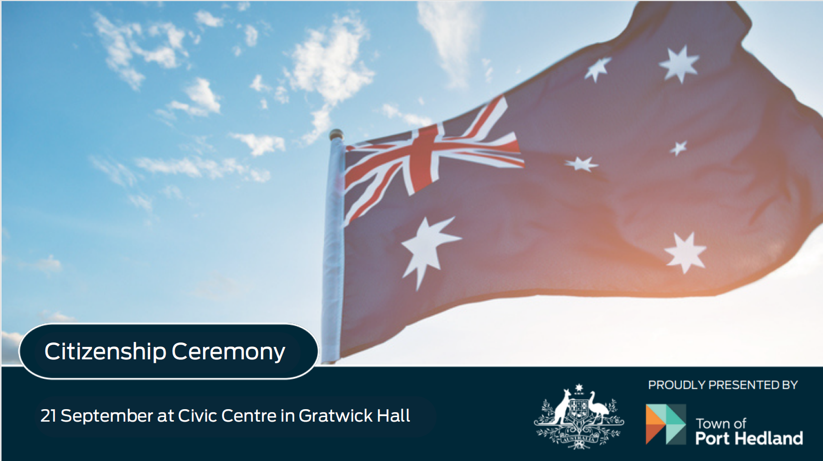 Citizenship Ceremony on 21 September at Civic Centre