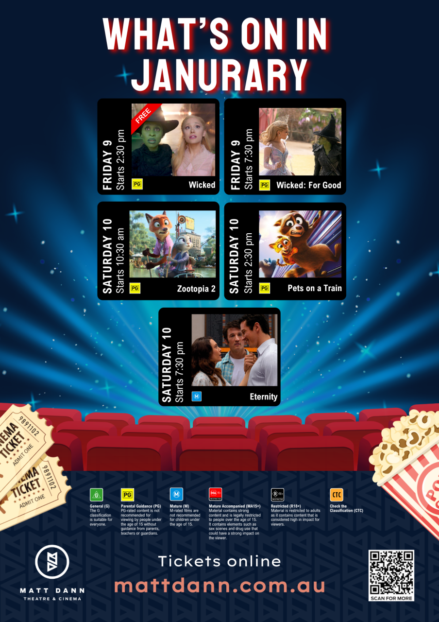 Matt Dann Theatre & Cinema - January WEEK 1