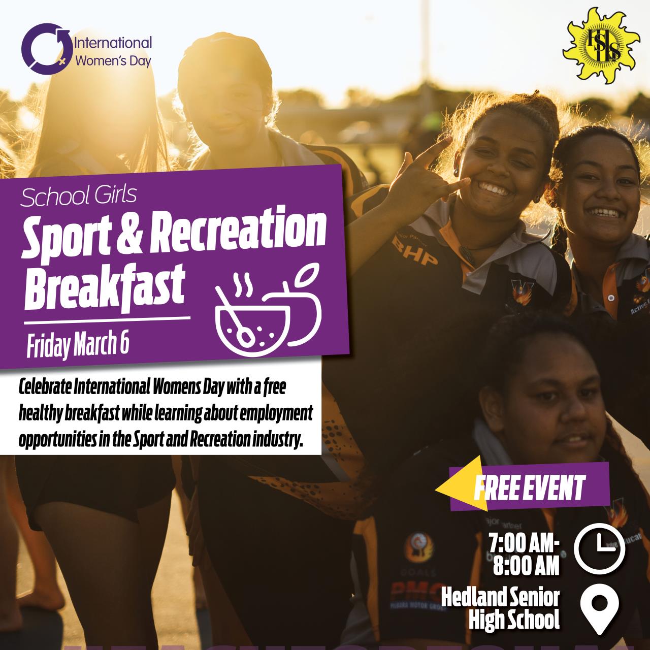 School Girls - Sport & Recreation Breakfast