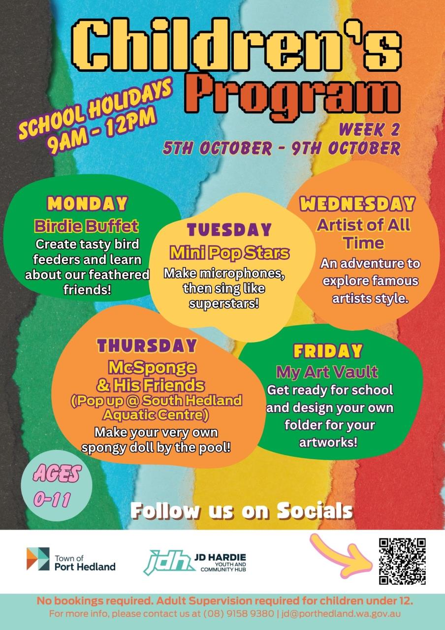 School Holidays - Childrens Program