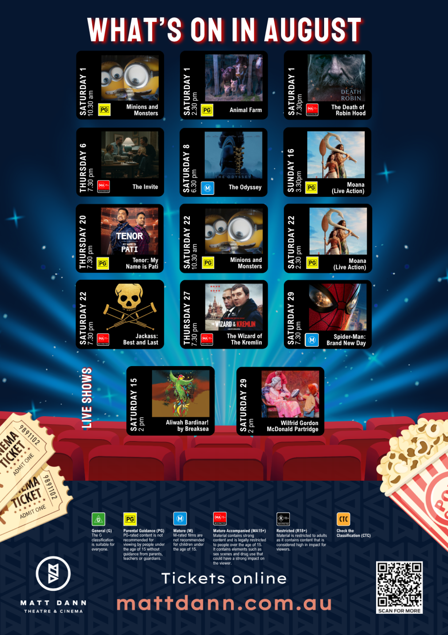 Movies On In August
