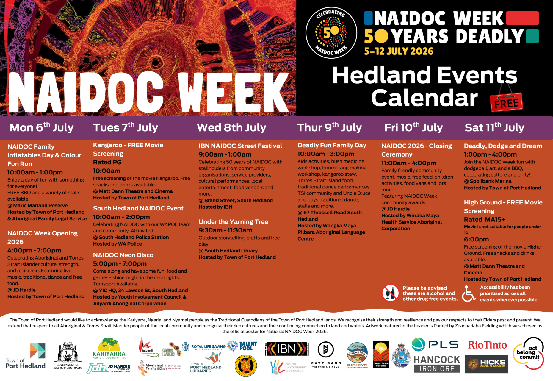 NAIDOC Week Calendar
