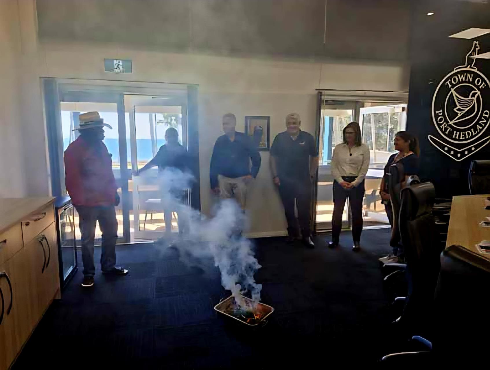 Smoking Ceremony marks new Council term at Port Hedland Civic Centre
