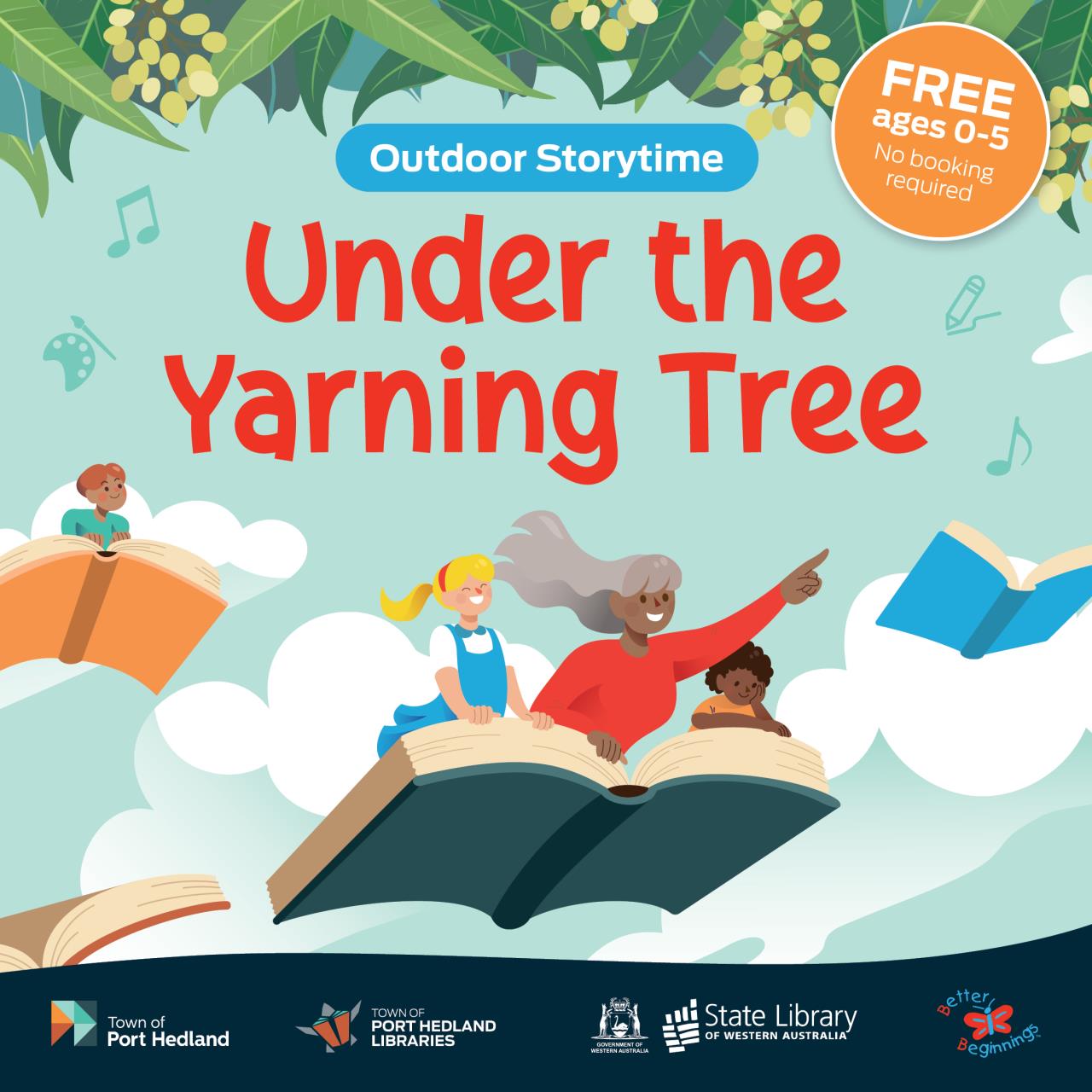 Outdoor Storytime, Under the Yarning Tree