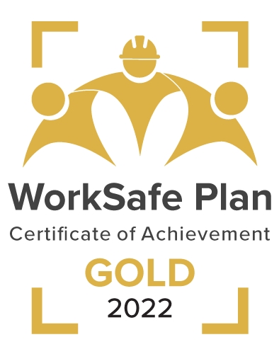 WorkSafe Plan Certificate of Achievement - GOLD 2022